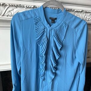 Cerulean blue Ann Taylor blouse